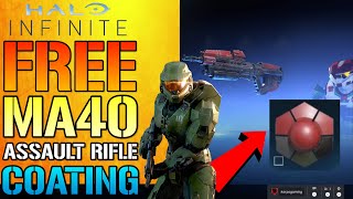 Halo infinite FREE MA40 Assault Rifle quotWarmasterquot Coating How To Get It In Game Location amp Guide [upl. by Lenoyl385]