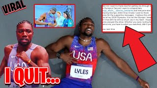 🚨Noah Lyles Just Made A UNBELIEVABLE Announcement He QUIT The 2024 Paris Olympics‼️ [upl. by Leksehc281]