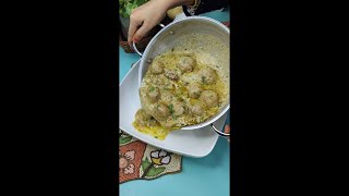 Chicken Malai Kofta With White Gravy  shorts chicken chickenmalai chickenkofta malaikofta [upl. by Yddet]