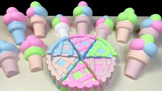 asmr Pie pieces and baking soda ice cream 🍦🍧 explore [upl. by Aimek]