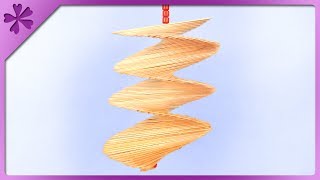 DIY How to make wind spinner out of ice cream sticks ENG Subtitles  Speed up 378 [upl. by Sloatman]