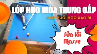 Sửa lỗi Masse cho học viên  Lớp học bida phăng trung cấp ✅ daybida hocbida [upl. by Onailime]