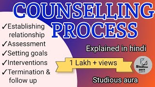 Counselling psychology  Counselling process five steps of counselling process UGC NETBSC nursing [upl. by Zasuwa]