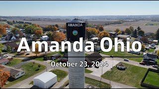 Amanda Ohio in Fairfield County on October 23 2024 drone view in 4K [upl. by Lorrin46]