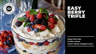 EASY BERRY TRIFLE  Ready in 20 [upl. by Relyk]