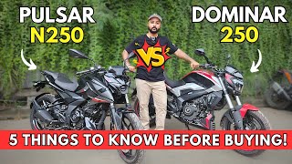 Bajaj Pulsar N250 vs Dominar 250  Comparison review  Which is better 250cc Bike bajaj [upl. by Air]