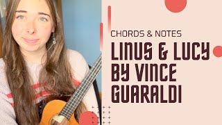 Learn to Play Linus and Lucy by Vince Guaraldi on Ukulele Chords and Notes Tutorial [upl. by Howlond760]