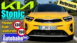 RealVerbrauch Kia Stonic 10 TGDI DCT7 48V 120 PS  Pendler Stadt Land Autobahn WLTP Berechnung [upl. by Irej]