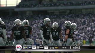 Madden 11 Moments Live Week 5  Raiders vs Chargers [upl. by Thomas]