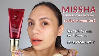 REVIEW amp WEAR TEST MISSHA PERFECT COVER BB CREAM SPF42 PA [upl. by Peri901]