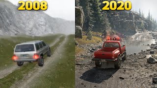 Evolution of Offroad Games From 2008 to 2021  SnowRunner MudRunner and Spintires [upl. by Okimuk25]