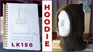 Machine knit a cozy hood hoodie neck warmer on the LK150 [upl. by Hoenack]