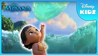 Baby Moana Explores the Ocean 🌊  Moana  Disney Kids [upl. by Akirdnas]