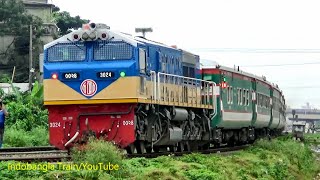 Non Stop Sonar Bangla Express Speedy Passing a Big Rail Curve of Bangladesh Railway [upl. by Anirdua]