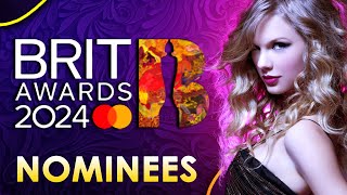 THE NOMINEES  BRIT AWARDS 2024 [upl. by Hornstein973]