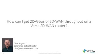 How to get 20Gbps of SDWAN with Versa [upl. by Elletnohs]