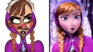 frozen Elsa and Olaf funny moments frozen drawing meme [upl. by Africah]