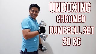 UNBOXING DUMBBELL SET 20KG  For Beginner [upl. by Oicafinob]