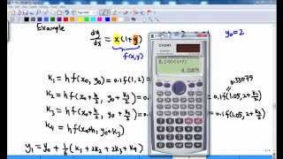 Runge Kutta Method with CASIO fx 991 es calculator [upl. by Qidas]