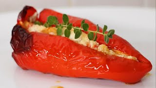 I make this Greek appetizer recipe twice a week Stuffed red peppers with Feta cheese [upl. by Edvard552]