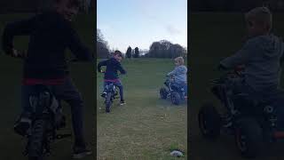 49cc bike vs 49cc quad [upl. by Yanrahc10]