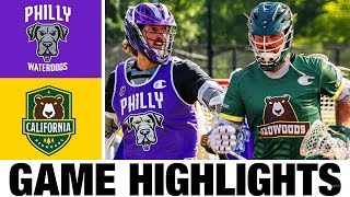 Philadelphia Waterdogs vs California Redwoods Highlights  2024 Premier Lacrosse League [upl. by Yssej926]