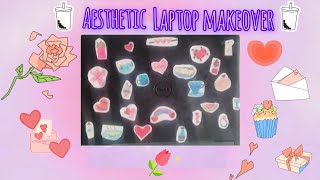 ♡Aesthetic laptop makeover♡ aesthetic aestheticvlog aestheticmakeover laptops [upl. by Nebe]