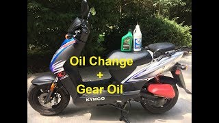 Kymco Agility 50  Oil Change  Gear Oil Change [upl. by Cristabel]