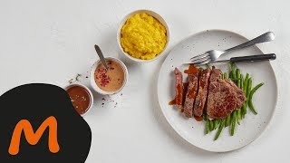 Entrecôte parisienne avec trio de sauces – Recette Migusto [upl. by Leitnahs297]