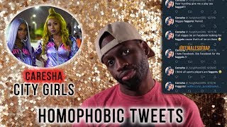 City Girls  Caresha Homophobic amp Colorist Tweets The BACKLASH [upl. by Jordain]