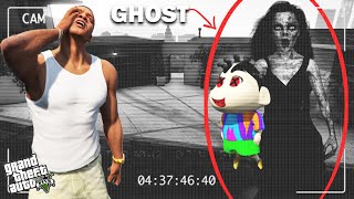 GTA 5  Franklin Shinchan amp Pinchan SAW A GHOST On Camera GTA 5 [upl. by Matt]