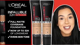 LOréal Paris Infallible 32hr Matte Cover Foundation Review [upl. by Lynnell759]