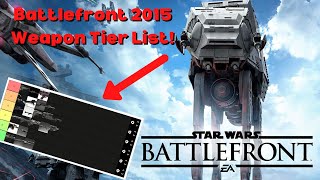 Star Wars Battlefront 2015 Weapon Tier List [upl. by Chanda]