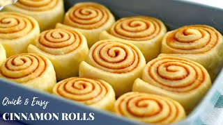 Quick and Easy Homemade Cinnamon Rolls Recipe  Soft and fluffy Cinnamon rolls in 4 simple steps [upl. by Tamah]