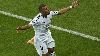 Kylian Mbappé scores on debut for Real Madrid in a 20 win over Atalanta [upl. by Acirre]