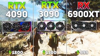 RTX 4090 vs RTX 3090 vs RX 6900XT  Test in 12 Games at 4K  Raw Performance [upl. by Golda538]