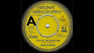 Donald Height  Talk Of The Grapevine  UK London American Records Demo released 150766 [upl. by Namijneb235]