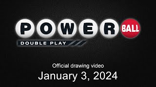 Powerball Double Play drawing for January 3 2024 [upl. by Wes]