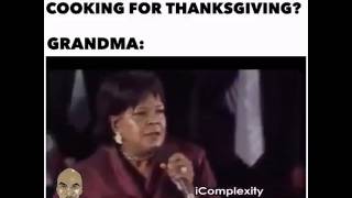 Grandma Thanksgiving Rap Song quotBeans Greens Potatoes Tomatoesquot Lyrics [upl. by Madaras]