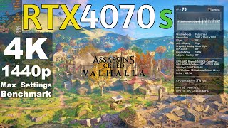 ASSASSINS CREED VALHALLA  RTX 4070 SUPER  4K  1440p  Ultra Settings [upl. by Ennaear]