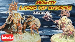 Painted Mighty Lord of Khorne Khorgos Khul  Blades of Khorne  Warhammer Age of Sigmar miniature [upl. by Ibmat715]