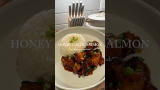 Honey Garlic Salmon viralshort cooking dinnerrecipes viralvideo food foodie yummy yum [upl. by Paugh]