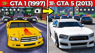 Jogando TODOS os GTA da HISTORIA Fuga 5 estrelas [upl. by Kilan3]