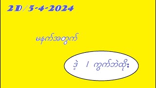 2d542024 မနက်အတွက် 2d3d myanmar2d [upl. by Eyk603]