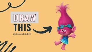 How to Draw Poppy from Trolls and Color Fun and Vibrant Art Tutorials 🎨🌈quot [upl. by Nepsa]