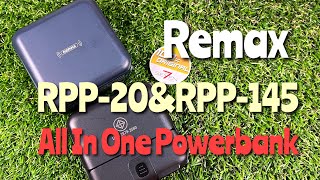 แนะนำ เปรียบเทียบ วิธีใช้ Remax RPP20ampRPP145 All In One PowerbankแบตสำรองแบบมีสายในตัวOzzy [upl. by Maclay495]