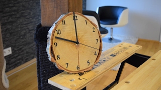 DIY WOOD CLOCK  UHR SELBER BAUEN  EINE WANDUHR AUS HOLZ SELBER MACHEN  HOW TO  UPCYCLING [upl. by Pasia]