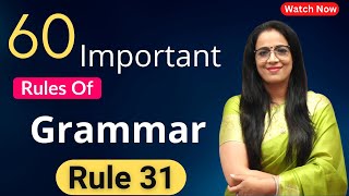 60 Important Rules Of Grammar  Rule  31  Basic English Grammar in Hindi  English With Rani Mam [upl. by Yerocaj]