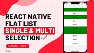 React Native Flatlist Selection ✅  Single  Multi Easy Explanation 🔥 Hindi  Engineer Codewala [upl. by Annahgiel558]