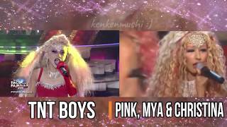 Lady Marmalade  TNT Boys vs Pink Mya and Christina Aguilera  Sidebyside performance [upl. by Adao]